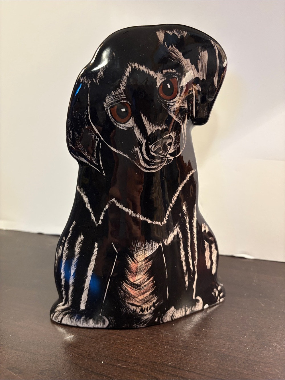 Black Dog Decorative Vase - Pet Decor